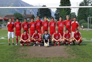 U18-Mannschaft mit Trainer Roland Rainer und Co-Trainer Thomas-Mai